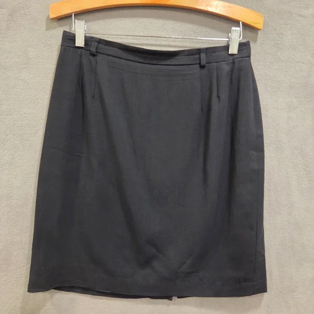 Escada Margaret Ley Wool Pencil Skirt Women's Size 42 (10) Classic Office in black Wool from Poshmark