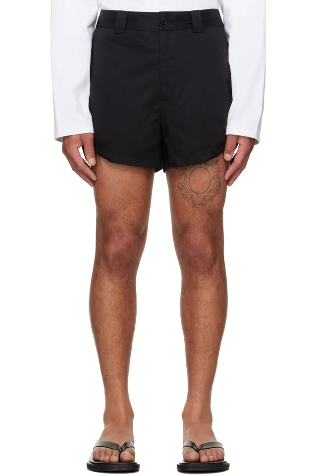 LII Black Rolled-Hem Shorts, image 1 of 1 from SSENSE