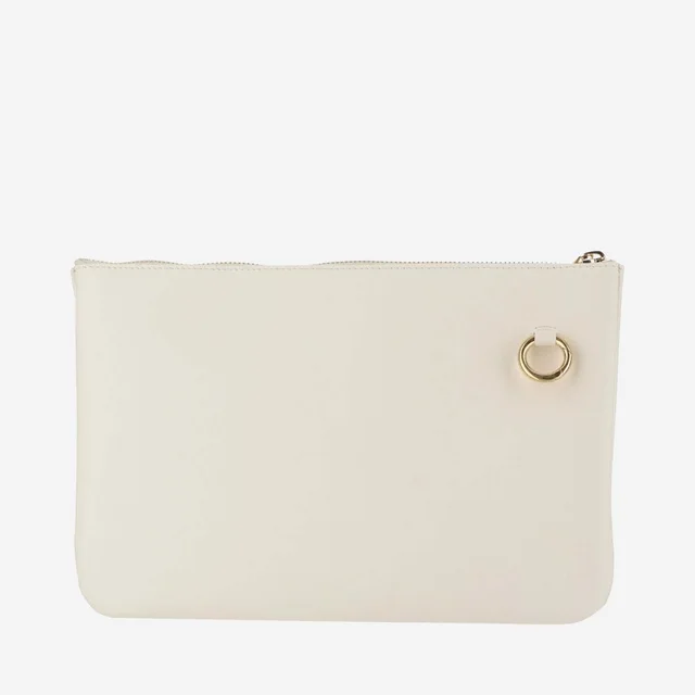 Jil Sander Embossed Logo Leather Shoulder Bag — White Sheep in White Leather from HEWI, photo 2 of 2