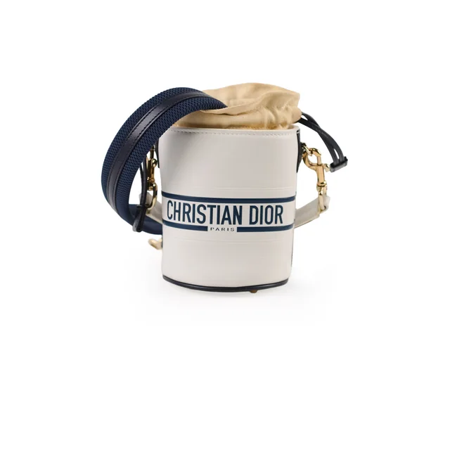 Dior Micro Vibe Bucket Bag White in White Leather from The Purse Affair