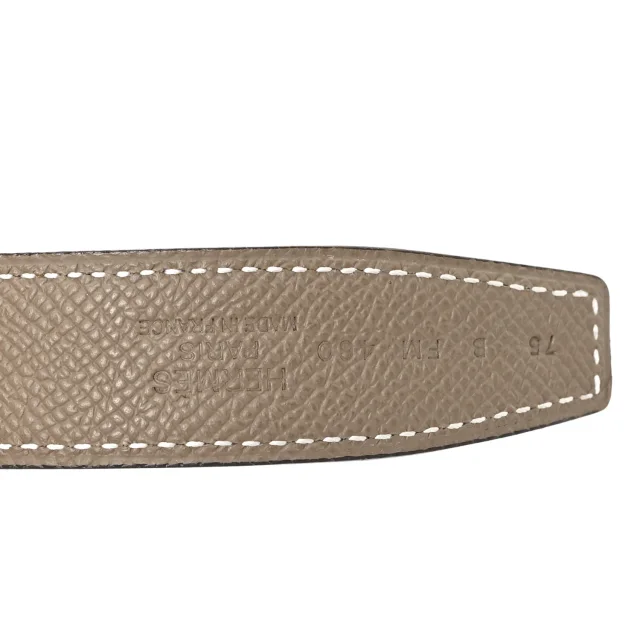 Hermès Swift Epsom 24mm Mini Constance H Belt 75 30 Black Etoupe in Black Epsom leather from FASHIONPHILE, photo 3 of 5