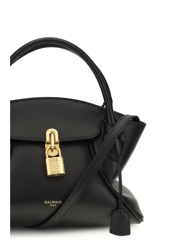 Balmain Pulse Day Shoulder Bag — Black Calf Leather in Black Calfskin from HEWI