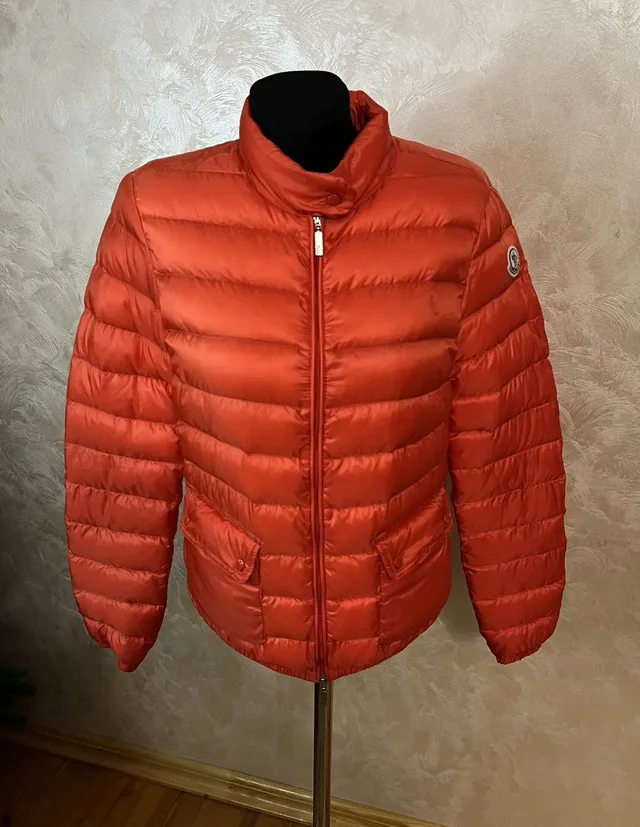 Moncler Lans Giubbotto Jacket Puffer Down in orange from Grailed