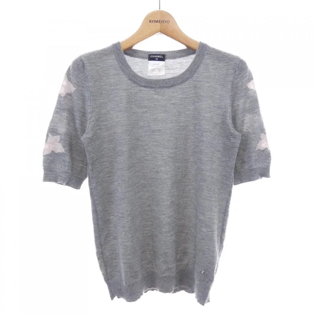 Chanel Knit Sweater Gray in Grey Cashmere from The Reluxe