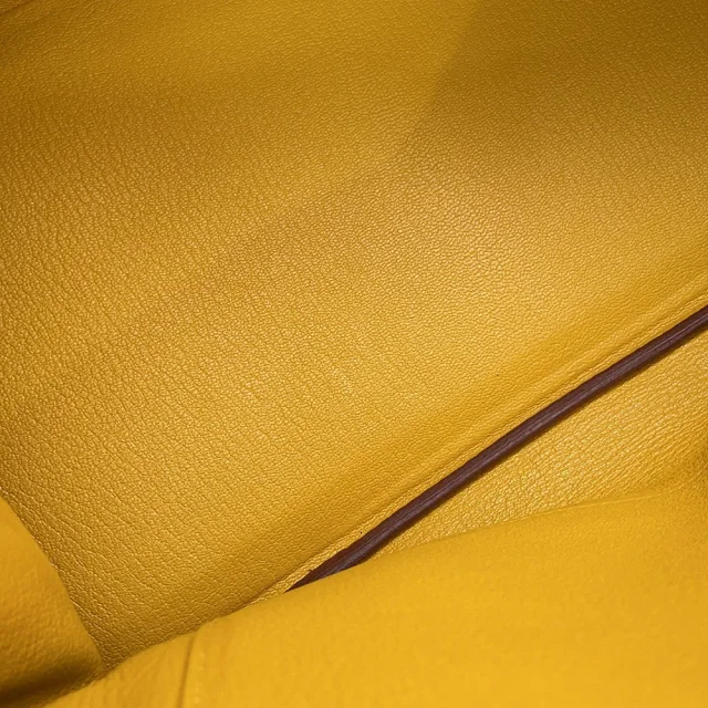 Hermès Birkin Officer Gold/Jaune Ambre Togo Leather Swift Leather Size 35 in Yellow Togo leather from GALLERY RARE, photo 11 of 16