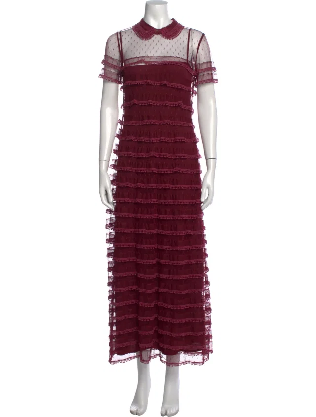 REDValentino Polka Dot Print Long Dress w/ Tags in blue from The RealReal