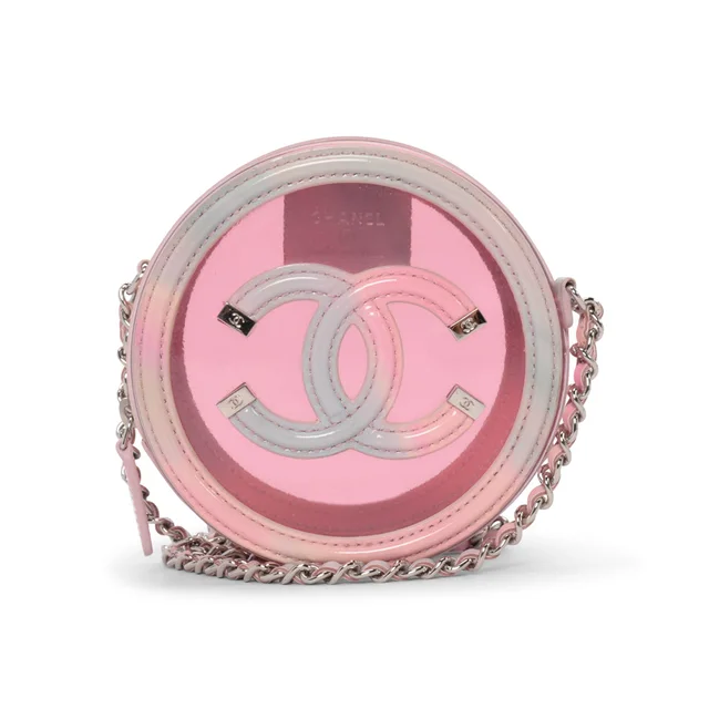 Chanel PVC Filigree Round CC Bag in Pink from Blue Spinach