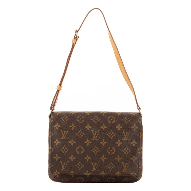 Louis Vuitton Musette Tango Brown Monogram Canvas Shoulder Bag in Brown Coated canvas from The Reluxe