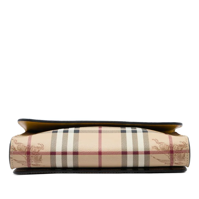 Burberry Haymarket Check Coated Canvas and Calfskin Loxley Crossbody in Beige Calfskin from Designer Revival, photo 3 of 5