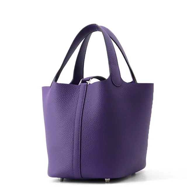 Hermès Picotin Lock Purple Taurillon Clemence Size PM in Purple Clemence leather from GALLERY RARE, photo 2 of 7