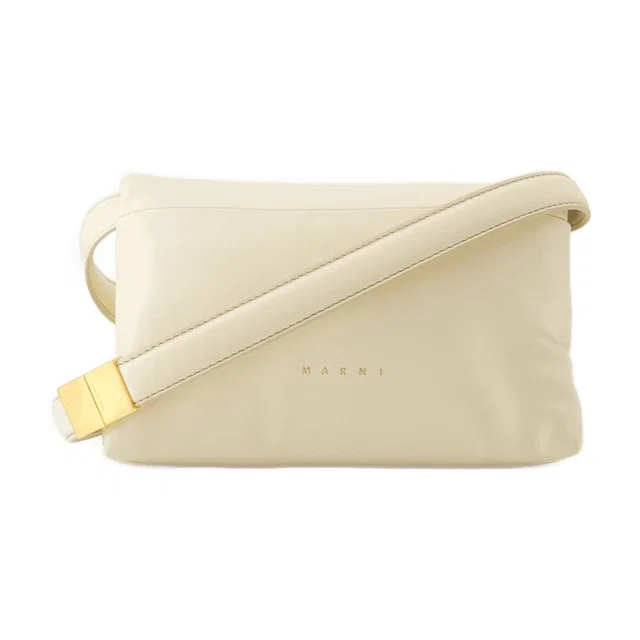 Marni Prisma Shoulder Bag — Beige Calfskin in Beige Calfskin from HEWI
