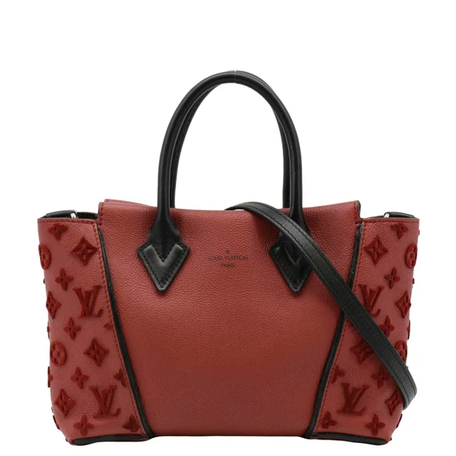 Louis Vuitton W BB Tote Monogram Velours Tote Shoulder Bag Red in Red Leather from Dallas Designer Handbags