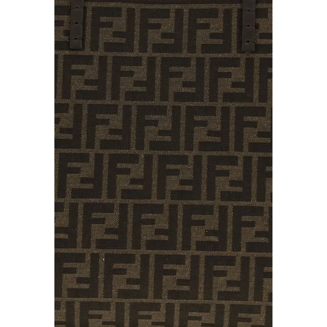Fendi Brown Fabric Shoulder Bag in Brown Calfskin from HEWI, photo 4 of 4