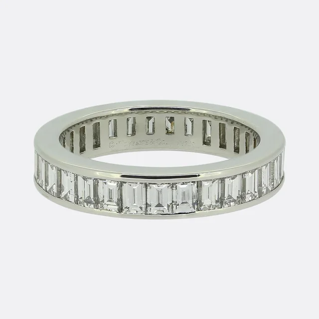 Tiffany & Co. Baguette Cut Diamond Eternity Ring Size L (51.5) from The Vintage Jeweller