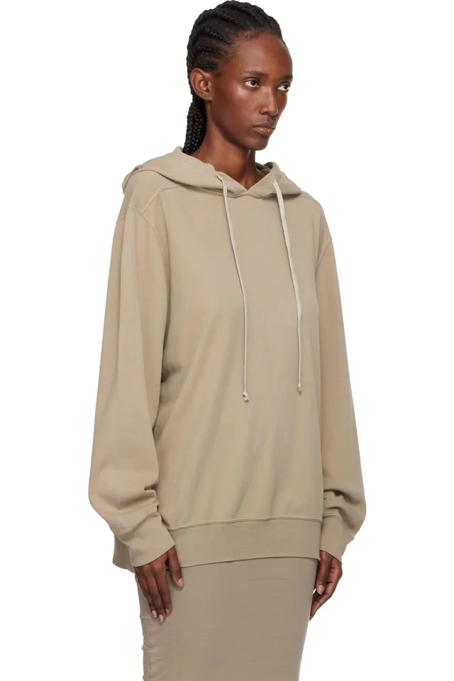 Rick Owens DRKSHDW Taupe Concordians Oversized Hoodie, photo 2 of 4 from SSENSE