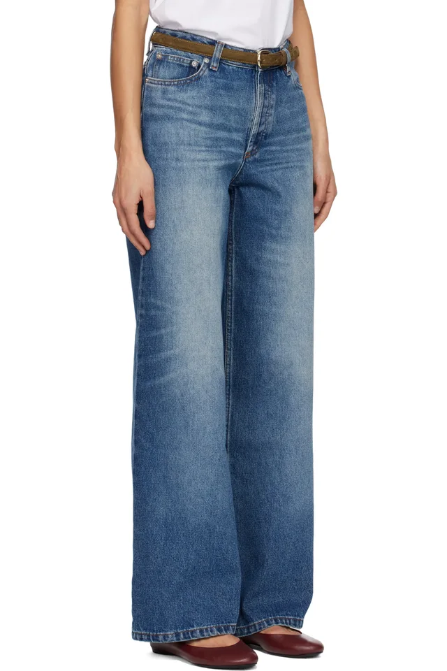 A.P.C. Blue Elisabeth Jeans, photo 2 of 3 from SSENSE