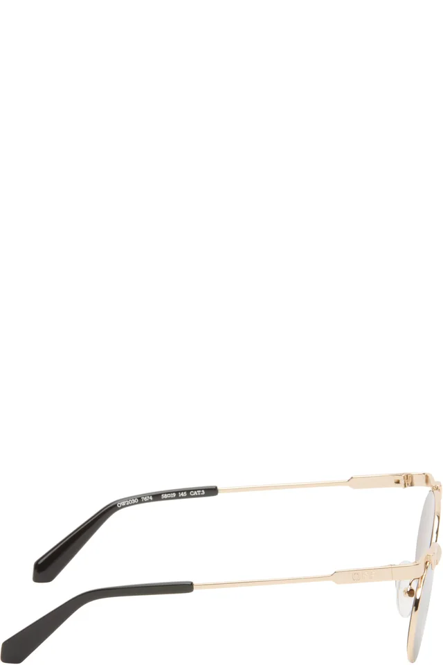 Off-White Gold OW2030 Sunglasses, photo 2 of 4 from SSENSE