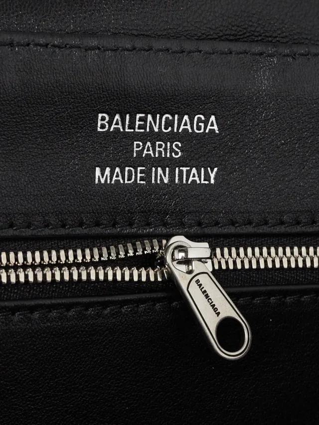 Balenciaga Black Satin Leopalda Pochette Bag in Black Satin from Yoogis, photo 7 of 10