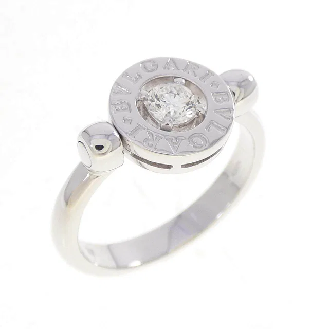 Bvlgari Bvlgari 750 White Gold Diamond Ring Size 12.5 in White from LuxUness