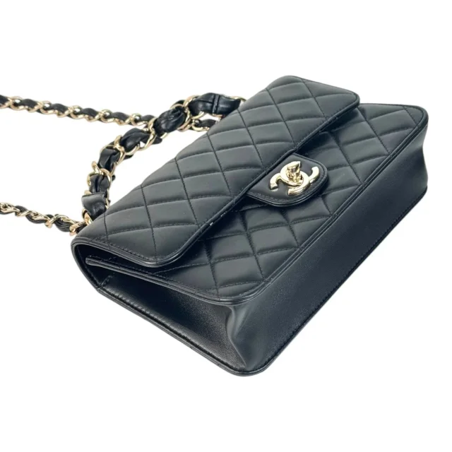 Chanel Seasonal Lambskin Flap Bag With Top Handle in Lambskin from Luxury Promise, photo 5 of 6