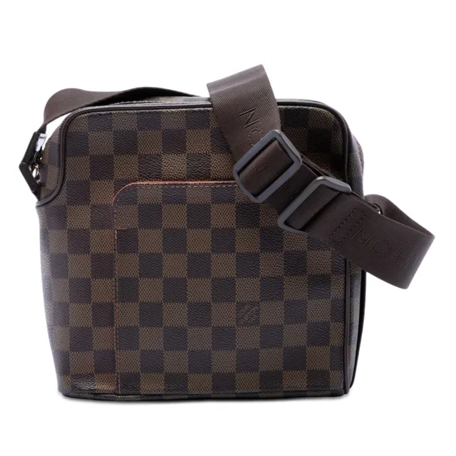 Brown Louis Vuitton Damier Ebene Olav PM Crossbody Bag in Brown Canvas from Designer Revival