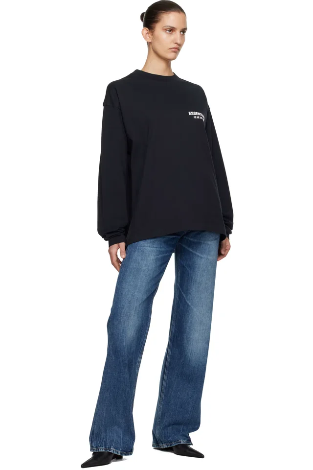 Fear of God ESSENTIALS Black Classic Long Sleeve T-shirt, photo 4 of 4 from SSENSE