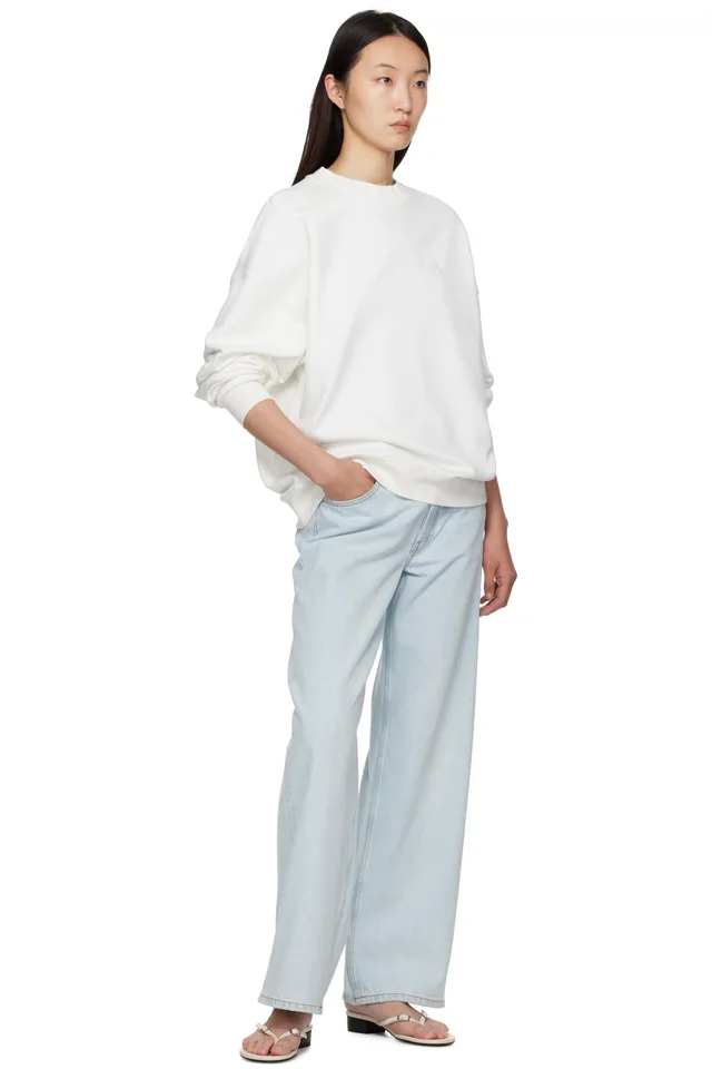 ANINE BING Off-White Miles Framed Monogram Sweatshirt, photo 4 of 4 from SSENSE