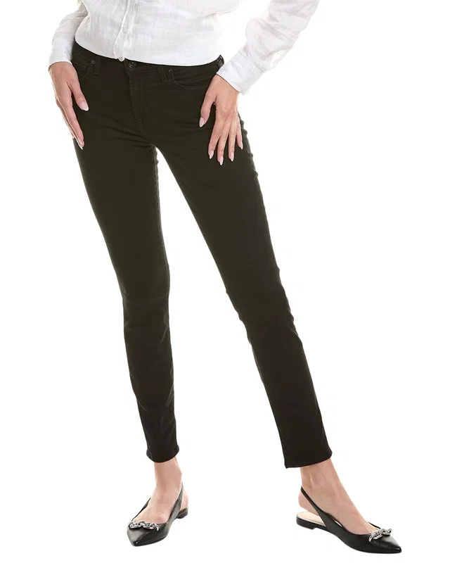 7 For All Mankind Gwenevere Night Black High-Rise Ankle Jean, image 1 of 1 from Gilt