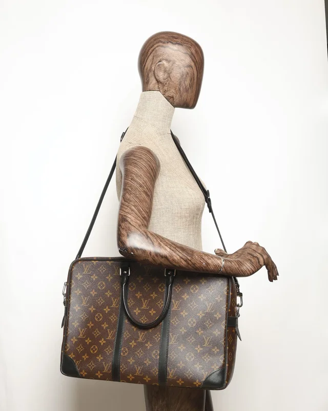 Louis Vuitton Monogram Macassar Porte Documents Voyage GM Business Bag from A Retro Tale, photo 11 of 11