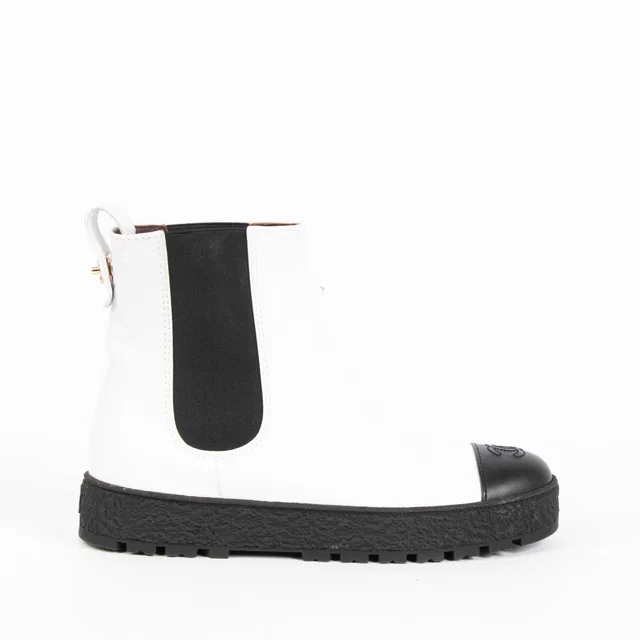 Chanel Two-Tone Leather Boots - size 40 in Leather from Labellov