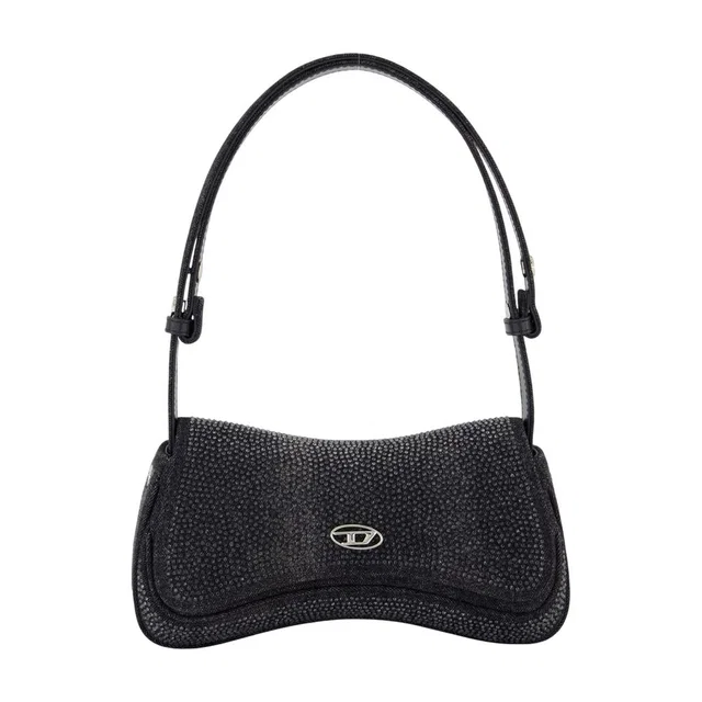 Diesel Textured Cotton Shoulder Bag — Black in Black from HEWI