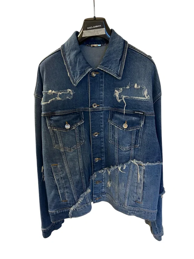 Dolce & Gabbana Jacket Blue Jeans Silver Buttons in Blue from Luxury Promise