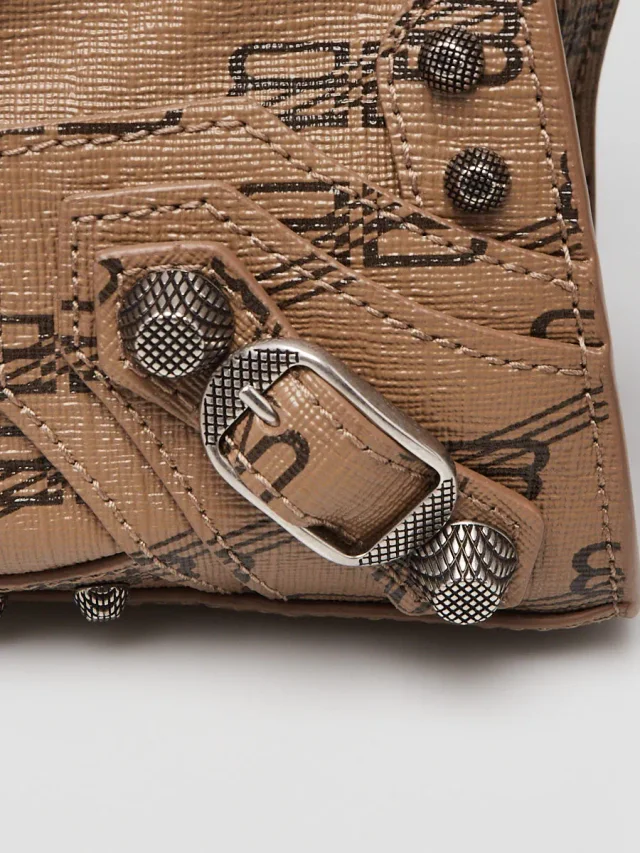 Balenciaga Brown/Black BB Monogram Coated Canvas Cagole XS Crossbody Bag in Black Coated canvas from Yoogis, photo 6 of 15