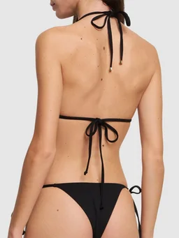 Éterne Side-knot bikini bottoms in 80% Nylon, 20% Spandex, photo 3 of 5 from LUISAVIAROMA