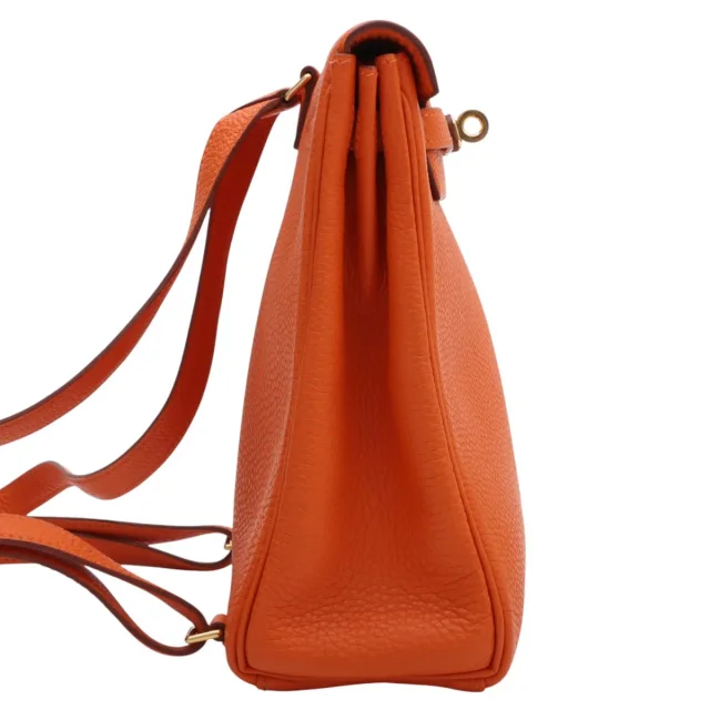 Hermès 2001 Kellyad PM Orange in Orange Togo leather from VINTAGE QOO TOKYO, photo 6 of 13