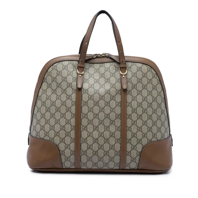 Beige Gucci Large GG Supreme Nice Dome Top Handle Bag in Beige Coated canvas from Designer Revival