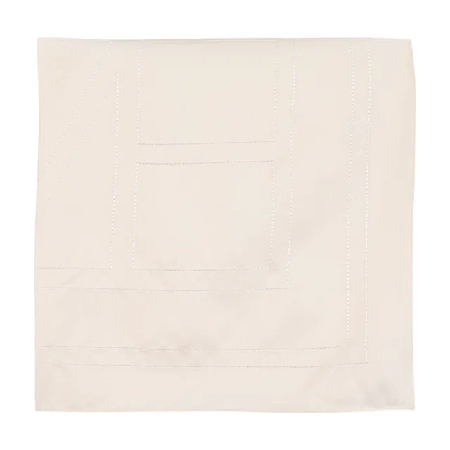 TOTEME Embroidered Monogram Silk Scarf — Beige Scarfs in Beige Silk from HEWI