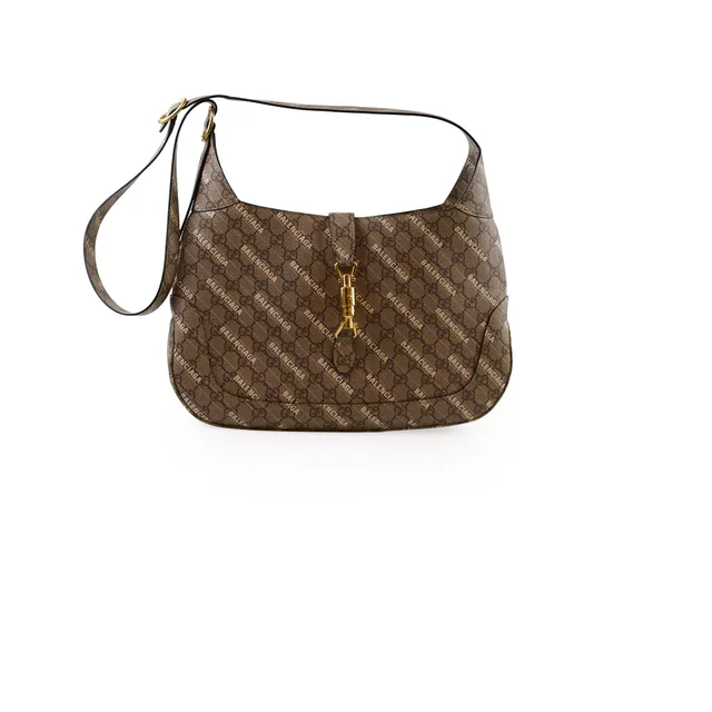 Balenciaga Medium The Hacker Project Jackie GG supreme Canvas Hobo bag Beige in Beige Canvas from The Purse Affair