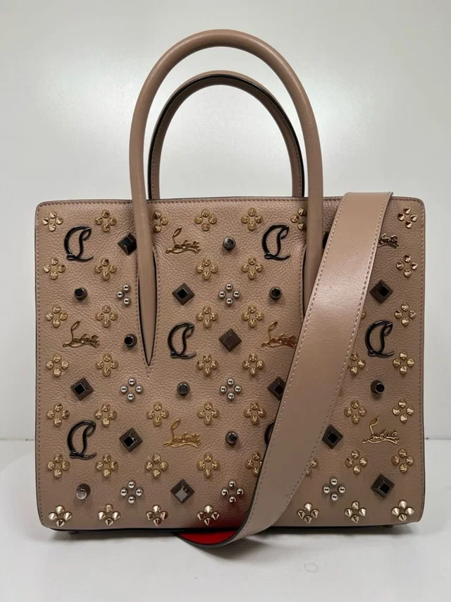 Christian Louboutin Paloma Pink Bag Tote Leather Studded in pink Leather from Poshmark