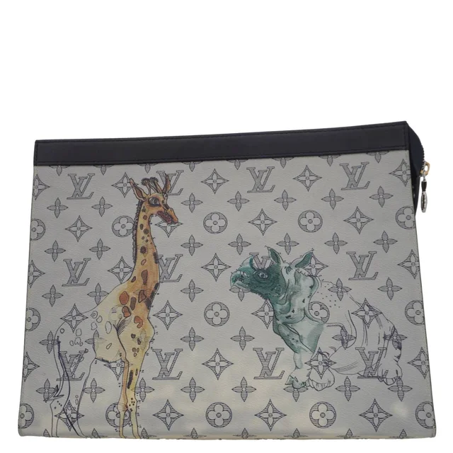 Louis Vuitton Savane Pochette Monogram Chapman Canvas Pouch Dune in Canvas from Dallas Designer Handbags