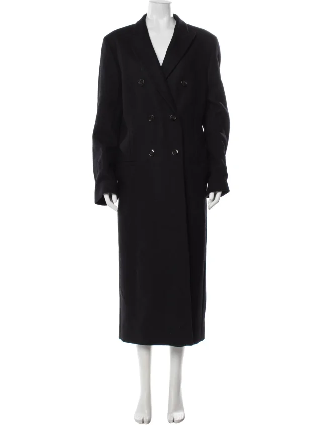 TOTEME Wool Coat in black Wool from The RealReal