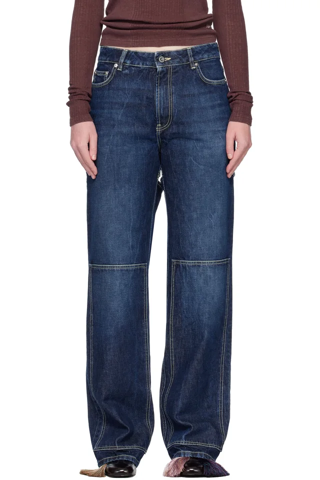 Jean Paul Gaultier Blue 'The Cut-Out' Jeans, image 1 of 1 from SSENSE