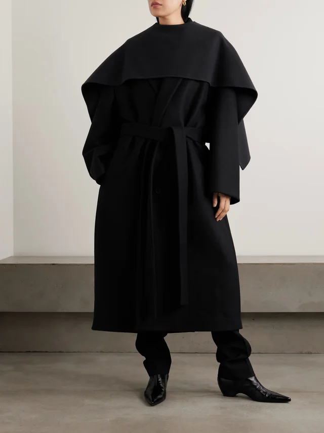 CALVIN KLEIN COLLECTION Taylor wool and cashmere-blend cape in Black, photo 2 of 2 from NET-A-PORTER (Canada)