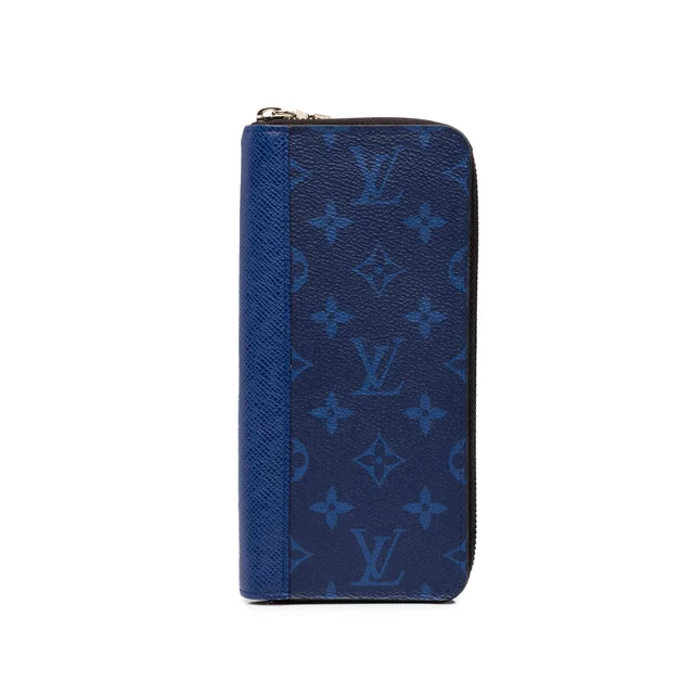 Blue Louis Vuitton Monogram Taigarama Zippy Vertical Wallet Long Wallets in Blue Coated canvas from Designer Revival