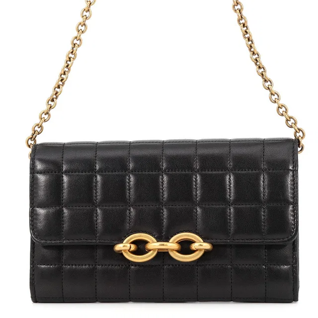 Saint Laurent LE MAILLON WALLET Chain Wallet Black738109 Leather in Leather from GALLERY RARE