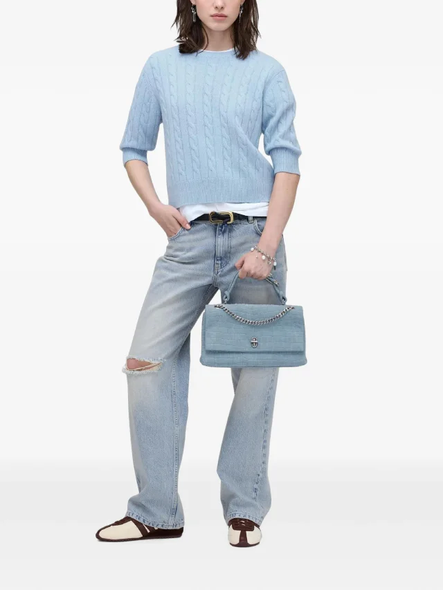 Marc Jacobs open back cableknit bow sweater, photo 2 of 4 from FARFETCH