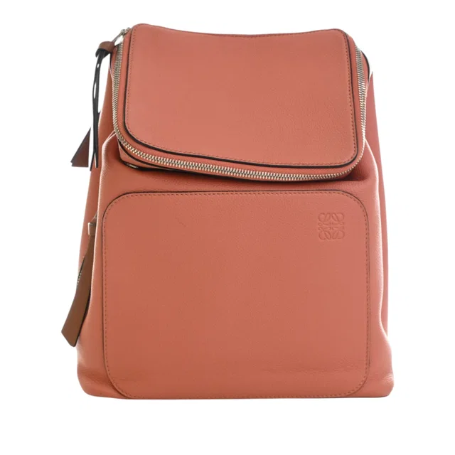 Pink LOEWE Small Leather Goya Backpack in Pink Leather from Designer Revival