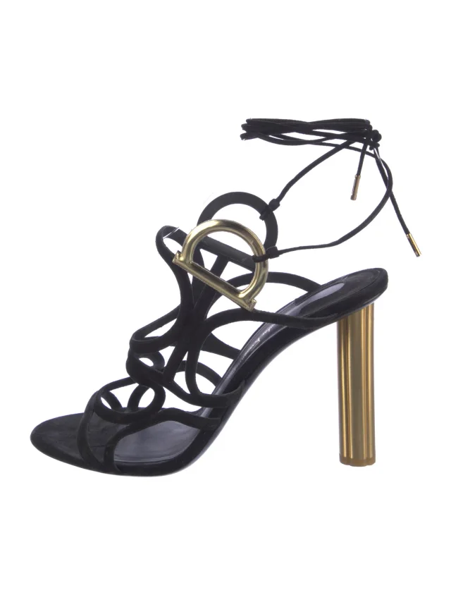 Ferragamo Suede Sandals in blue Suede from The RealReal