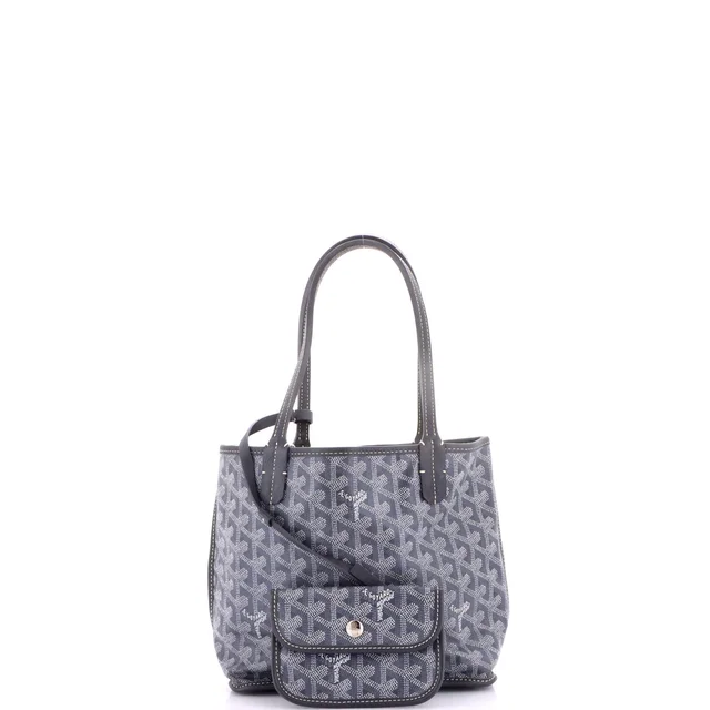 Goyard Anjou Reversible Tote Coated Canvas Mini in gray Coated canvas from Rebag, photo 2 of 8