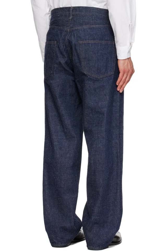 nanamica Navy Selvage Jeans, photo 3 of 4 from SSENSE